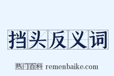 挡头反义词是什么意思的图片